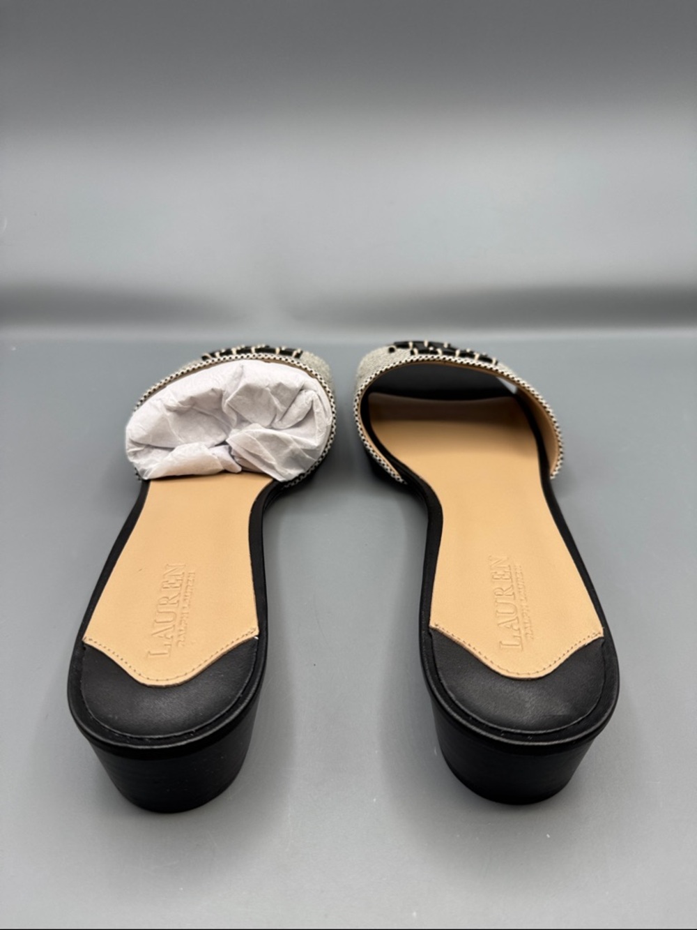 Lauren Ralph Lauren Fay Canvas and Leather Sandals - Picture 3 of 4